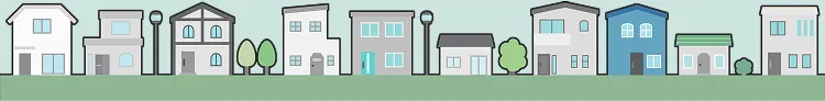 街並みの横長イラスト