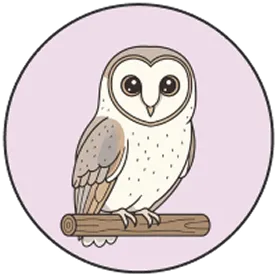 フクロウのイラストのアイコン