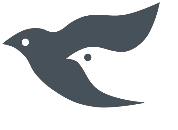 飛ぶ鳥のシンプルなロゴ