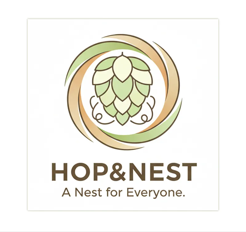 クラフトビールブランドHop & Nestのロゴ
